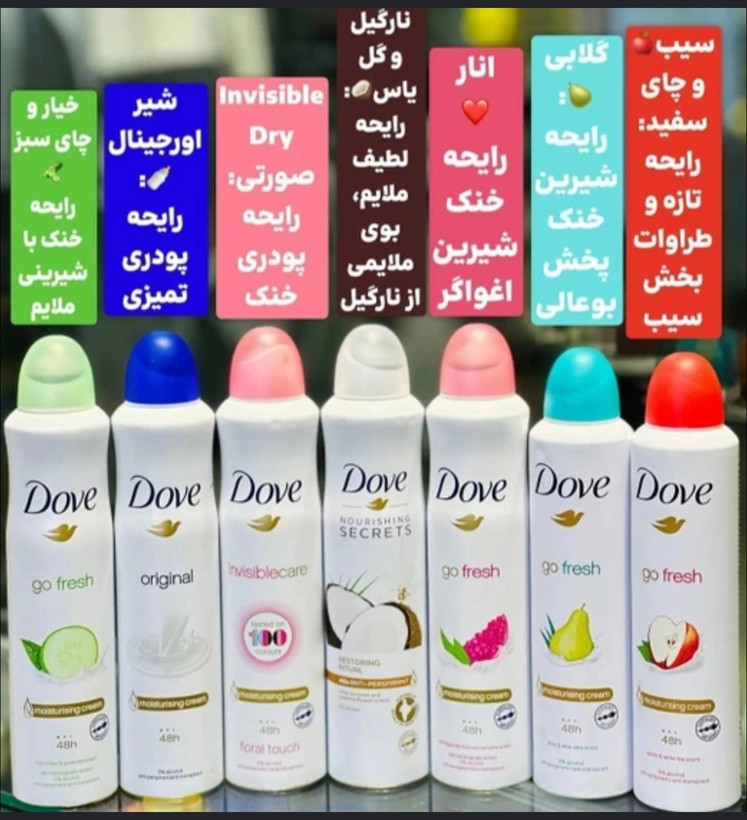 اسپری ضد تعریق و خوشبو کننده داو اورجینال 250میل